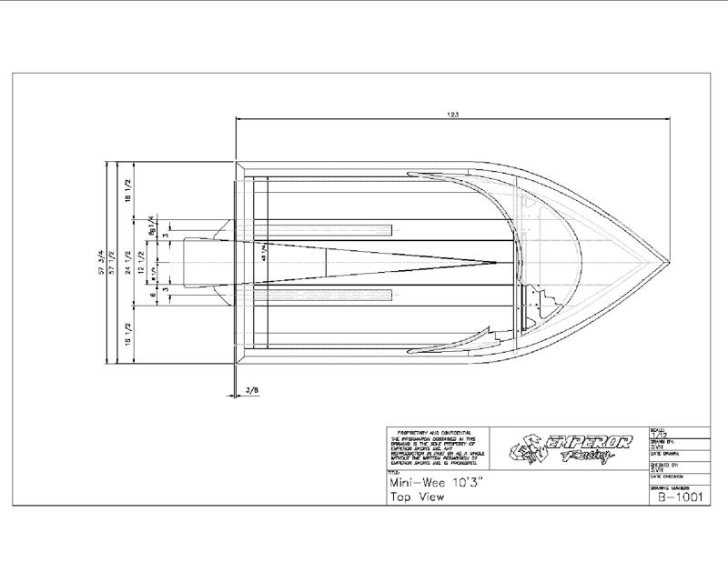 10ft Mini Wee Jet Boat Drawings CAD DXF (for CNC Cutting)